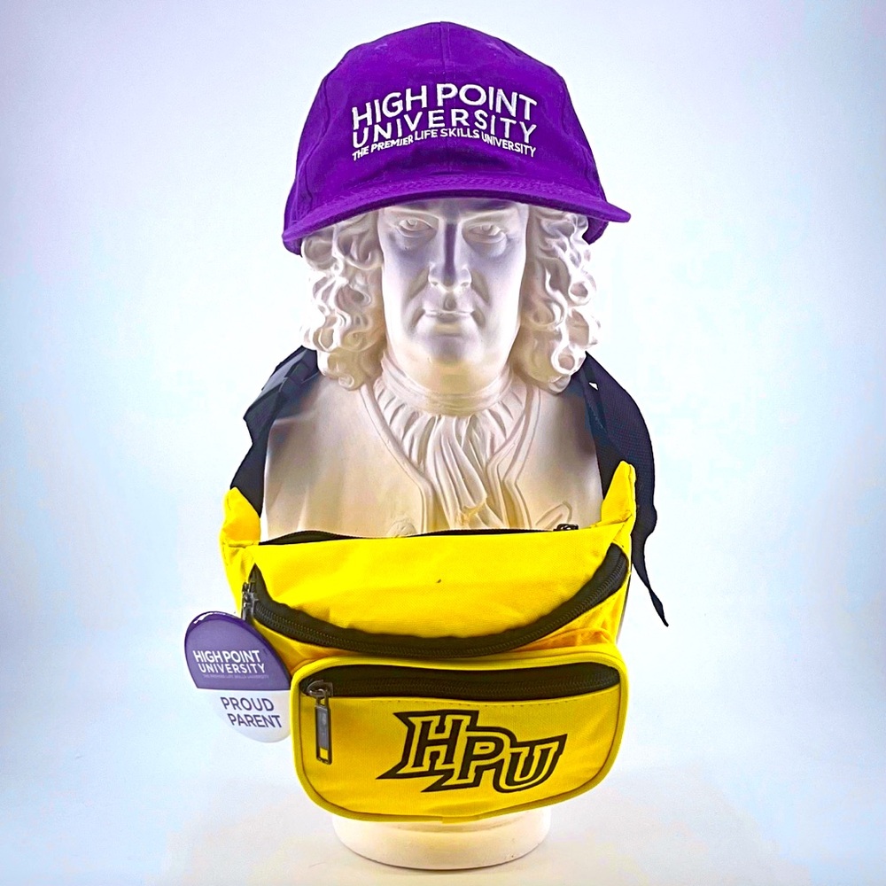 High Point University Purple Hat Yellow Fanny Pack Pin North Carolina Panthers